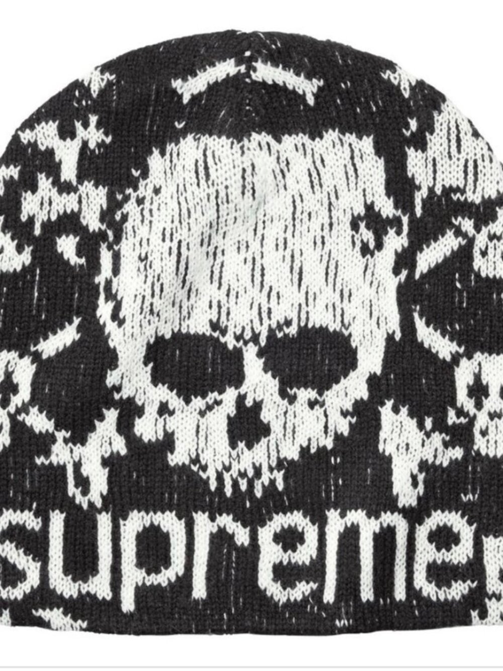 NWT Supreme Vanson Leathers Skull Beanie - Black